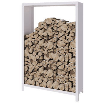 Vedställ i stål - Indiana - 120 x 40 x 180 cm - RAL9010 matt (vit)