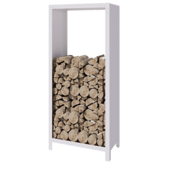 Vedställ i stål - Indiana - 80 x 40 x 180 cm - RAL9010 matt (vit)