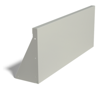 Stödmur i stål - Rak - 100 x 40 cm - RAL9010 matt (vit)