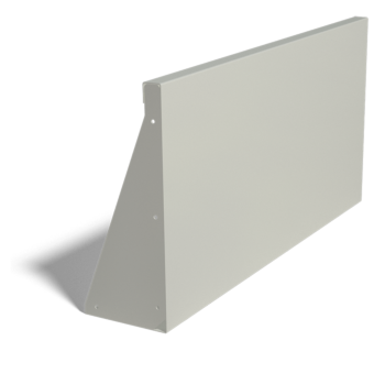 Stödmur i stål - Rak - 100 x 50 cm - RAL9010 matt (vit)