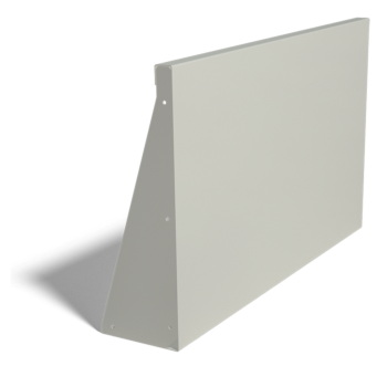 Stödmur i stål - Rak - 100 x 60 cm - RAL9005 matt (svart)