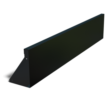 Stödmur i stål - Rak - 150 x 30 cm - RAL9005 matt (svart)
