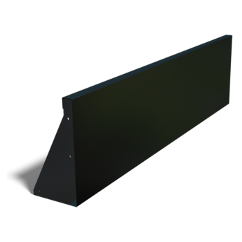 Stödmur i stål - Rak - 150 x 40 cm - RAL9010 matt (vit)