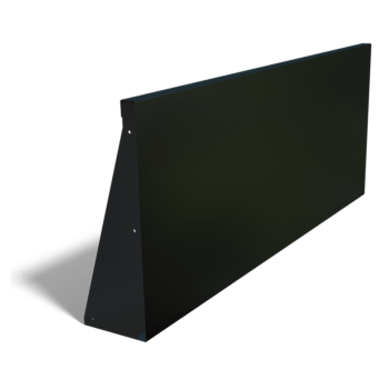 Stödmur i stål - Rak - 150 x 60 cm - RAL9005 matt (svart)