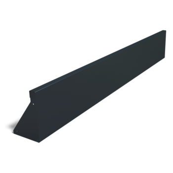 Stödmur i stål - Rak - 200 x 30 cm - RAL9005 matt (svart)