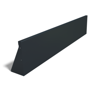 Stödmur i stål - Rak - 200 x 40 cm - RAL9010 matt (vit)