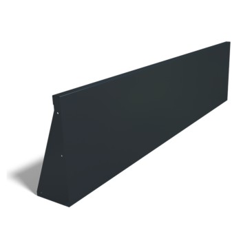 Stödmur i stål - Rak - 200 x 50 cm - RAL9010 matt (vit)