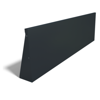 Stödmur i stål - Rak - 200 x 60 cm - RAL9005 matt (svart)