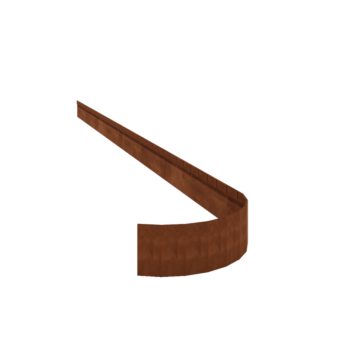 Trädgårdskant tillplanad cortenstål FLEX 13 cm (längd 150 cm)