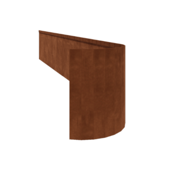 Trädgårdskant tillplanad cortenstål FLEX 45 cm (längd 150 cm)