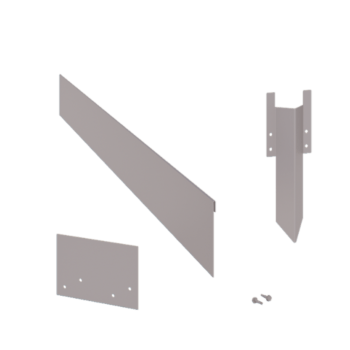 Rabattkant i galvaniseret stål - Tillplattad - Höjd 13 cm - Komplett set 24 meter