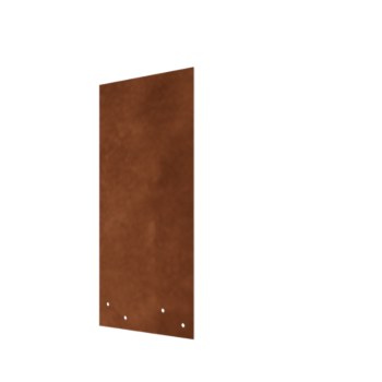 Kopplingsbeslag rak cortenstål hög XL 45 cm