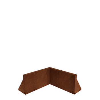 Stödmur i cortenstål - Innerhörn - 50 x 50 x 30 cm