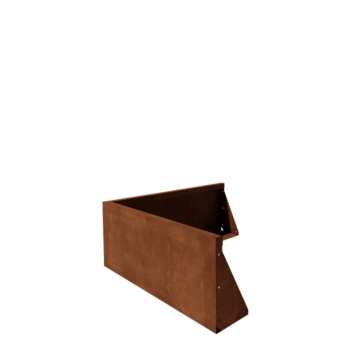 Stödmur i cortenstål - Ytterhörn - 100 x 100 x 40 cm