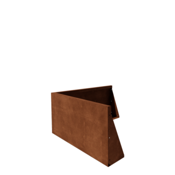 Stödmur i cortenstål - Ytterhörn - 100 x 100 x 50 cm