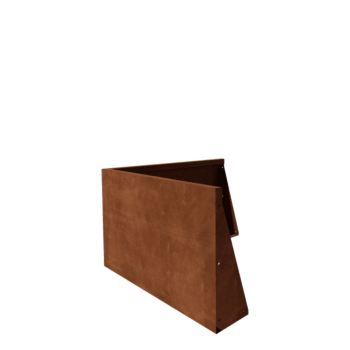 Stödmur i cortenstål - Ytterhörn - 100 x 100 x 60 cm