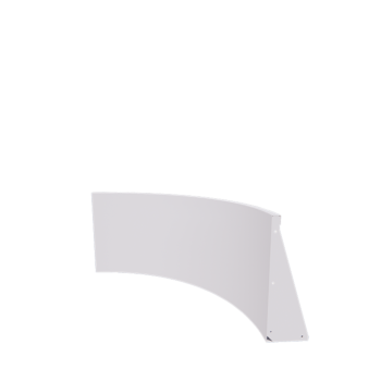 Stödmur i stål - Innerkurva - 100 x 100 x 60 cm - RAL9010 matt (vit)