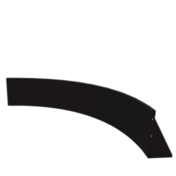 Stödmur i stål - Innerkurva - 150 x 150 x 40 cm - RAL9005 matt (svart)