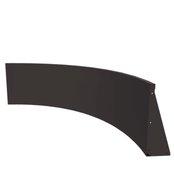 Stödmur i stål - Innerkurva - 150 x 150 x 60 cm - RAL7016 matt (antracitgrå)