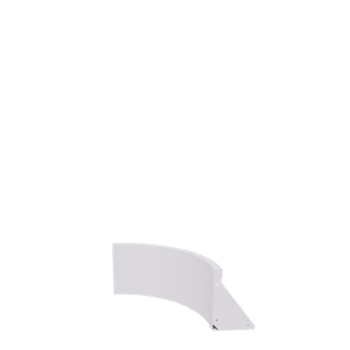 Stödmur i stål - Innerkurva - 50 x 50 x 40 cm - RAL9010 matt (vit)