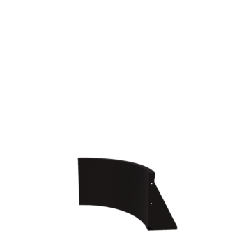 Stödmur i stål - Innerkurva - 50 x 50 x 40 cm - RAL9005 matt (svart)