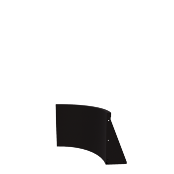 Stödmur i stål - Ytterkurva - 50 x 50 x 50 cm - RAL9005 matt (svart)