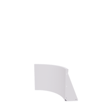 Stödmur i stål - Innerkurva - 50 x 50 x 50 cm - RAL9010 matt (vit)