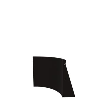 Stödmur i stål - Innerkurva - 50 x 50 x 60 cm - RAL9005 matt (svart)