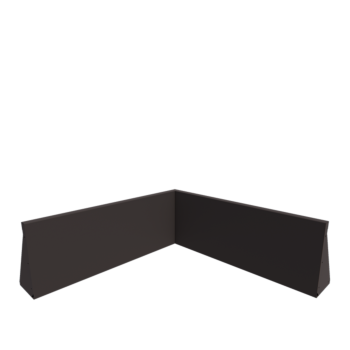 Stödmur i stål - Innerhörn - 100 x 100 x 40 cm - Annan RAL-färg