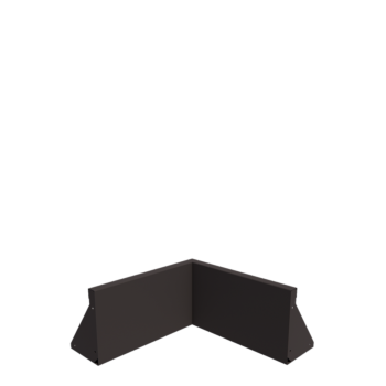 Stödmur i stål - Innerhörn - 50 x 50 x 30 cm - RAL7016 matt (antracitgrå)