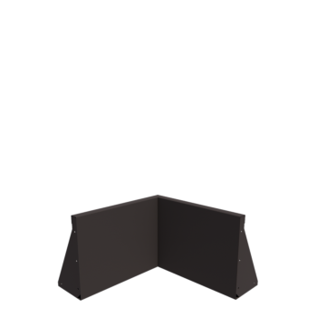 Stödmur i stål - Innerhörn - 50 x 50 x 40 cm - RAL7016 matt (antracitgrå)