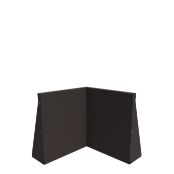 Stödmur i stål - Innerhörn - 50 x 50 x 60 cm - RAL7016 matt (antracitgrå)