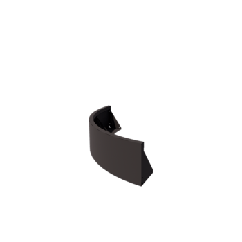 Stödmur i stål - Ytterkurva - 100 x 100 x 30 cm - RAL7016 mattt (antracitgrå)