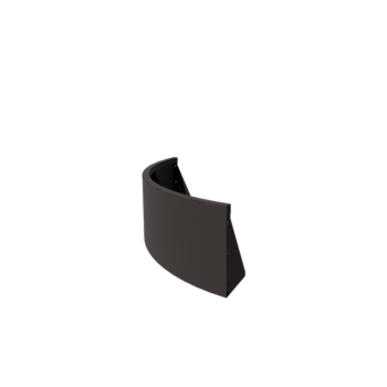 Stödmur i stål - Ytterkurva - 100 x 100 x 40 cm - RAL7016 mattt (antracitgrå)