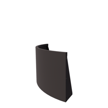 Stödmur i stål - Ytterkurva - 100 x 100 x 60 cm - RAL7016 mattt (antracitgrå)