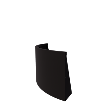 Stödmur i stål - Ytterkurva - 100 x 100 x 60 cm - RAL9005 matt (svart)