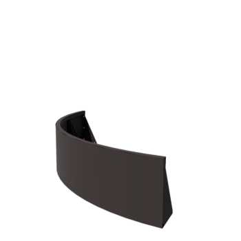 Stödmur i stål - Ytterkurva - 150 x 150 x 40 cm - RAL7016 matt (antracitgrå)