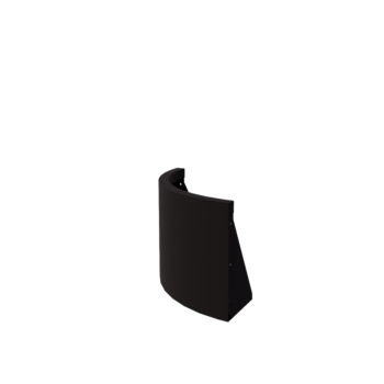 Stödmur i stål - Ytterkurva - 50 x 50 x 40 cm - RAL9005 matt (svart)