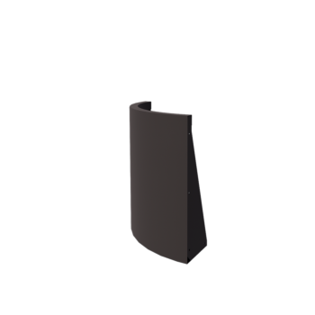 Stödmur i stål - Ytterkurva - 50 x 50 x 60 cm - RAL7016 matt (antracitgrå)