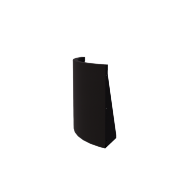 Stödmur i stål - Ytterkurva - 50 x 50 x 60 cm - RAL9005 matt (svart)