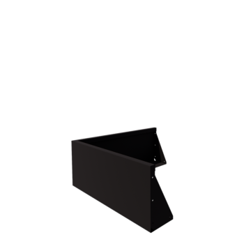 Stödmur i stål - Ytterhörn - 100 x 100 x 40 cm - RAL9005 matt (svart)