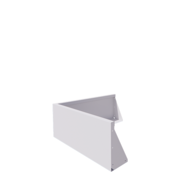 Stödmur i stål - Ytterhörn - 100 x 100 x 40 cm - RAL9010 matt (vit)