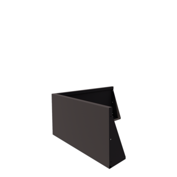 Stödmur i stål - Ytterhörn - 100 x 100 x 50 cm - RAL7016 matt (antracitgrå)