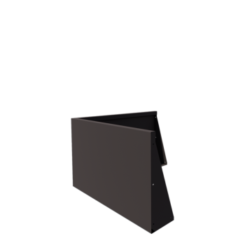 Stödmur i stål - Ytterhörn - 100 x 100 x 60 cm - RAL7016 matt (antracitgrå)