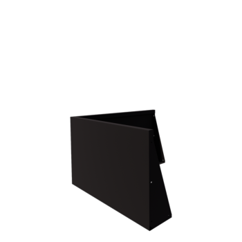 Stödmur i stål - Ytterhörn - 100 x 100 x 60 cm - RAL9005 matt (svart)