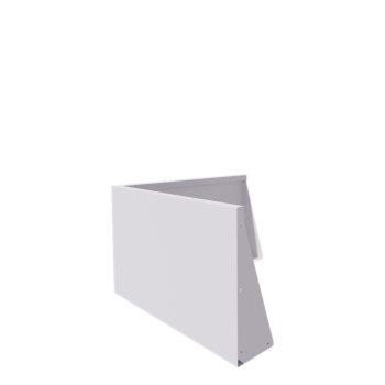 Stödmur i stål - Ytterhörn - 100 x 100 x 60 cm - RAL9010 matt (vit)