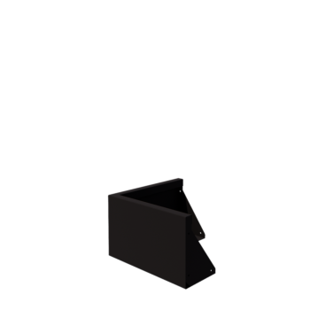 Stödmur i stål - Ytterhörn - 50 x 50 x 30 cm - RAL9005 matt (svart)