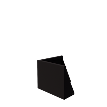Stödmur i stål - Ytterhörn - 50 x 50 x 40 cm - RAL9005 matt (svart)