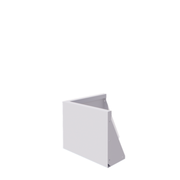 Stödmur i stål - Ytterhörn - 50 x 50 x 40 cm - RAL9010 matt (vit)