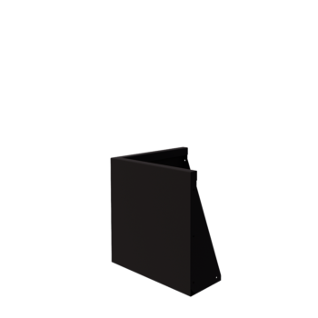 Stödmur i stål - Ytterhörn - 50 x 50 x 50 cm - RAL9005 matt (svart)